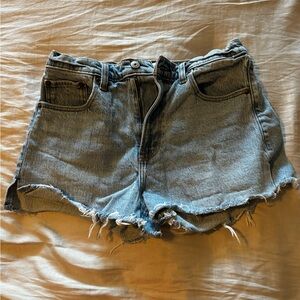 Abercrombie high waisted mom jean shorts